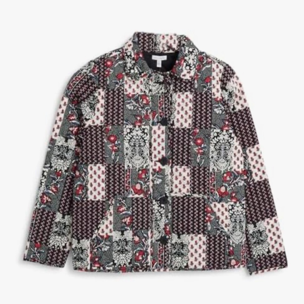 Vera Bradley Quilted Jacket In Patchwork Perennia… - image 1